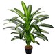 image 1 of Outsunny 110cm3.6FT Artificial Dracaena Tree Decorative Plant 40 Leaves with Nursery Pot, Fake Tropical Tree for Indoor Decor