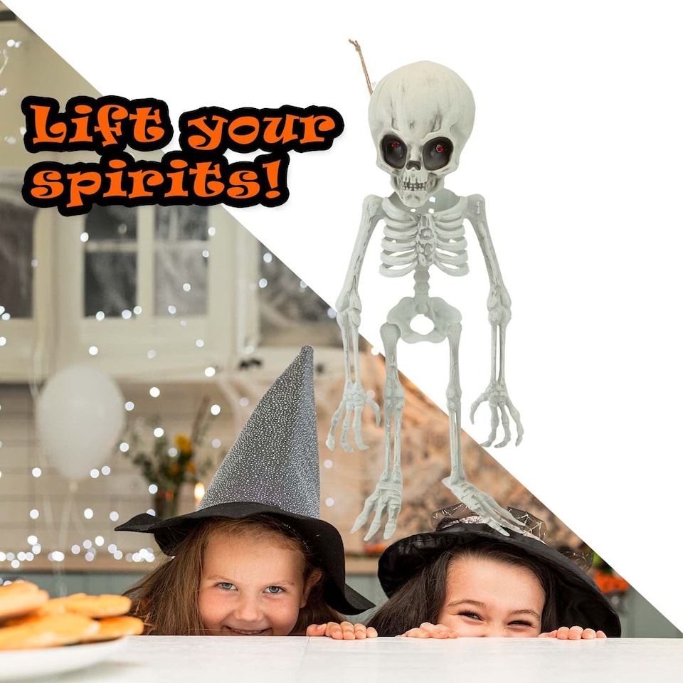 image 1 of PMS Halloween Alien Hanging Skeleton Decoration, White