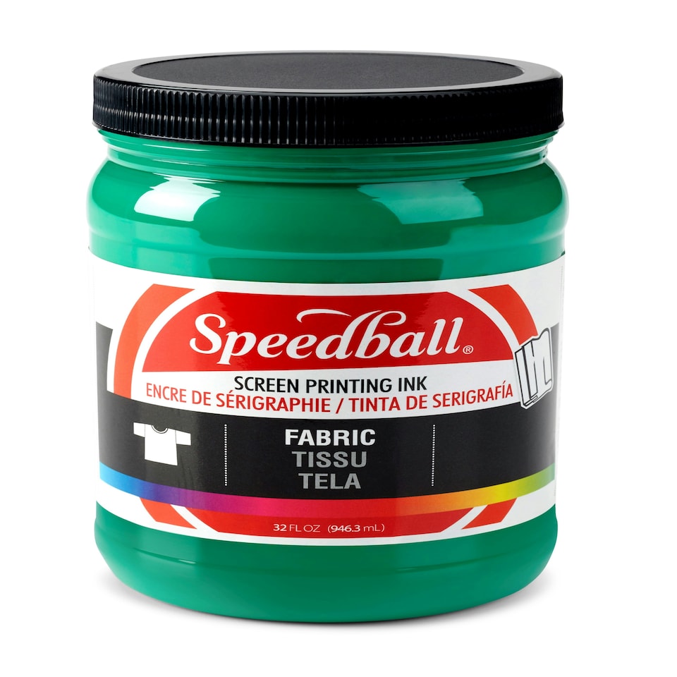 image 1 of Speedball Fabric Screen Printing Ink, Green, 32oz