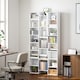 image 9 of HOMCOM 21-Cube Tall Bookcase, Modern Cube Book shelf with 10 Adjustable Shelves, Freestanding Multi-Functional Storage Unit for Living Room, Home Office, Bedroom, 181 x 89.5W cm, White | White | White