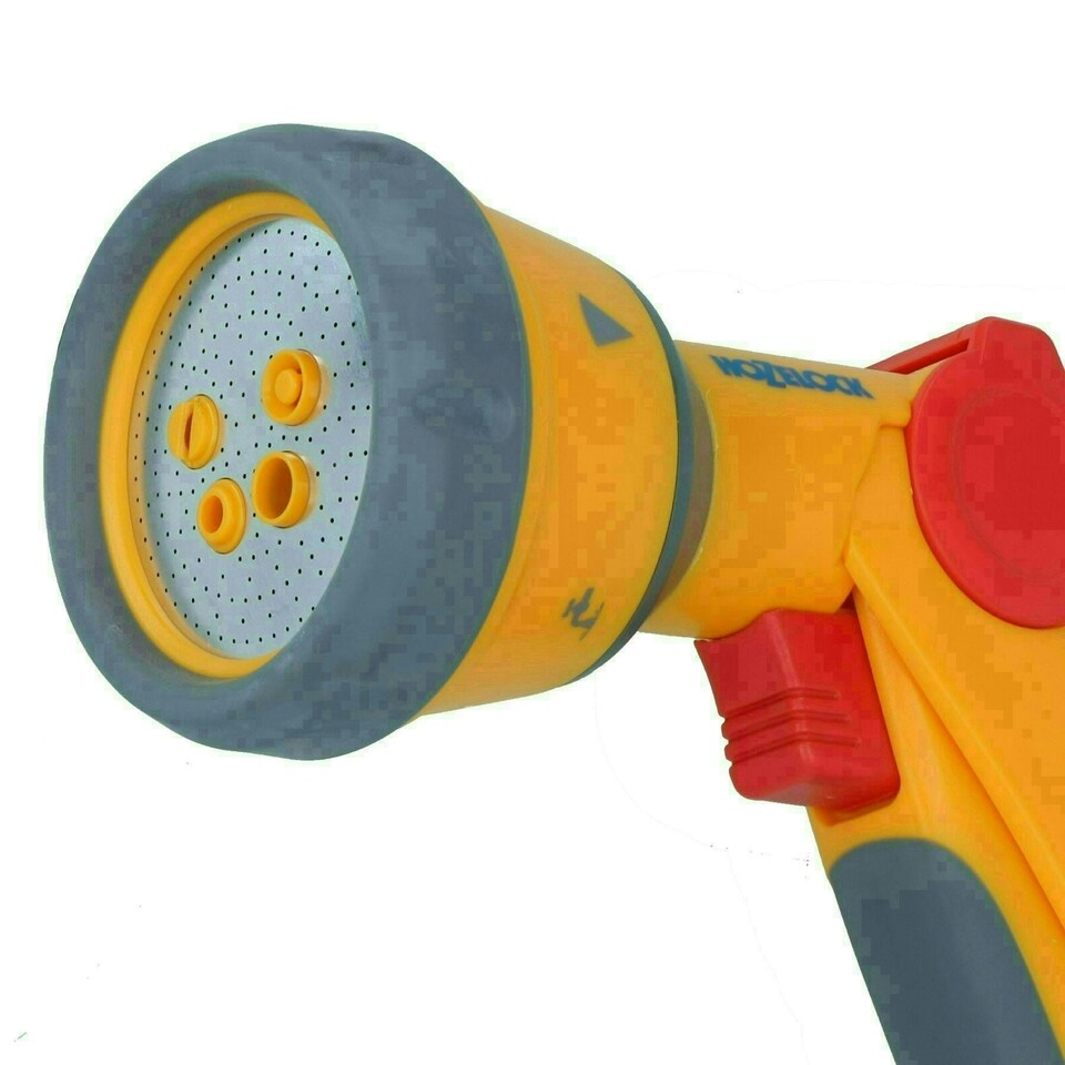 image 1 of Hozelock Multi Spray Gun Soft Touch Water Hose Pipe 5 Function & Fittings