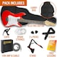 image 7 of 3rd Avenue 3/4 Size Electric Guitar Pack with Amp Red