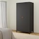 image 6 of Barcelona Wardrobe with 2 Doors in Matt Black