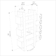 image 6 of Decorotika Reina Bookcase 3-tier H 150 cm x W 90 cm x D 33 cm | Multi | White and Walnut | 1