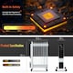 image 7 of PureMate 2500W Oil Filled Radiator, 11-Fin Portable Heater with Digital Thermostat, 24h Timer, ECO Mode & Touch Control