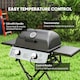 image 6 of Outsunny Portable Foldable Gas Barbecue Grill with Thermometer, Lid, Black