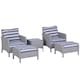 image 1 of Outsunny 5 Pieces Outdoor Patio Furniture Set Wicker Conversation Set Dark Grey