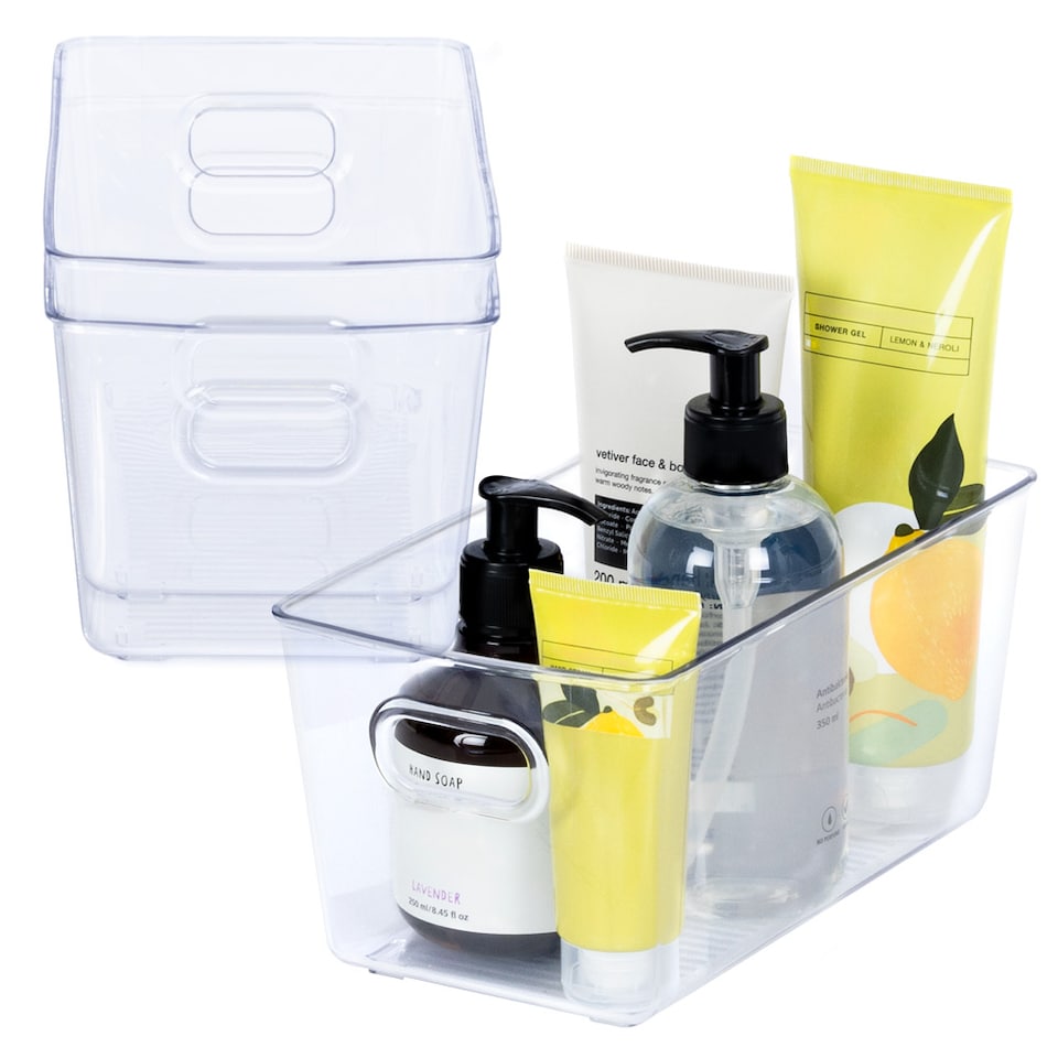 image 1 of 3 Clear Storage Tubs