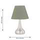 image 4 of Romana - Brushed Chrome Touch Table Lamp with Sage Green Shade | Chrome | Green | Medium | 1