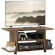 image 1 of HOMCOM Modern TV Cabinet Stand Storage Shelves Table Mobile Rustic Brown
