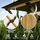 image 5 of Outsunny Folding Camping Table Aluminium Picnic Table with Roll-Up Top Natural