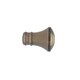image 2 of 35mm Fixed Length Metal Curtain Pole Set Antique Brass Trumpet Finial 95cm Bronze | Bronze