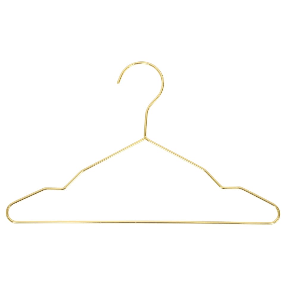 image 1 of Harbour Housewares Metal Children's Hangers - Gold - Pack of 10