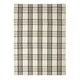 image 2 of Homescapes Logan Black and White Tartan Check Non-Slip 100% Wool Rug - 70 x 120 cm Black | 70 x 120 cm