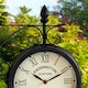 image 3 of Black Paddington 20cm Double Sided Faced Metal Garden Outdoor Wall Clock
