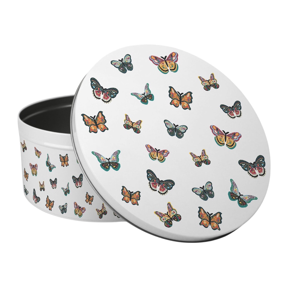 image 1 of Colourful Butterflies Large Cake Tin