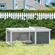 image 2 of PawHut Rabbit Hutch Animal Cage Pet Run Cover, with Water-resistant Asphalt Roof