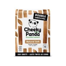 Double-Length Natural Colour ("Unbleached") Bamboo Toilet Paper Brown | Size: 12 Rolls