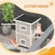 image 3 of PawHut Outdoor Wooden Cat House w/ Removable Bottom, Escape Doors, for 1-2 Cats