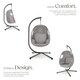 image 3 of Hanging Egg Chair Anika - with frame and extra thick seat cushion | Grey | light grey | One Size | 1