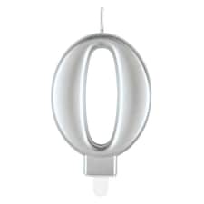 MTLLC SILVER NUM 0 BIRTHDAY CNDLE -  UNIQUE N/A