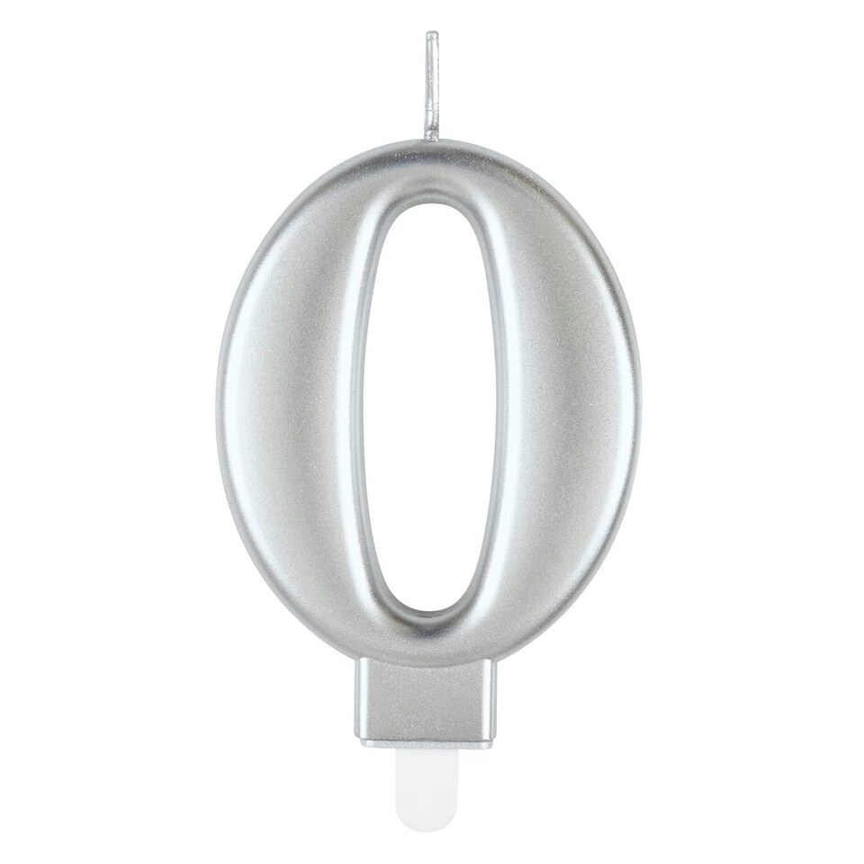 MTLLC SILVER NUM 0 BIRTHDAY CNDLE - UNIQUE N/A