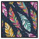 image 2 of Retro colour feathers (Picture Frame) Brown | Oak | S