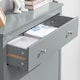 image 7 of SoBuy Slim Shoe Cabinet with 3 Flip-Down Doors, Gray, 31.5x9.8x42.5 inches, 24.6 kg - FSR89-HG