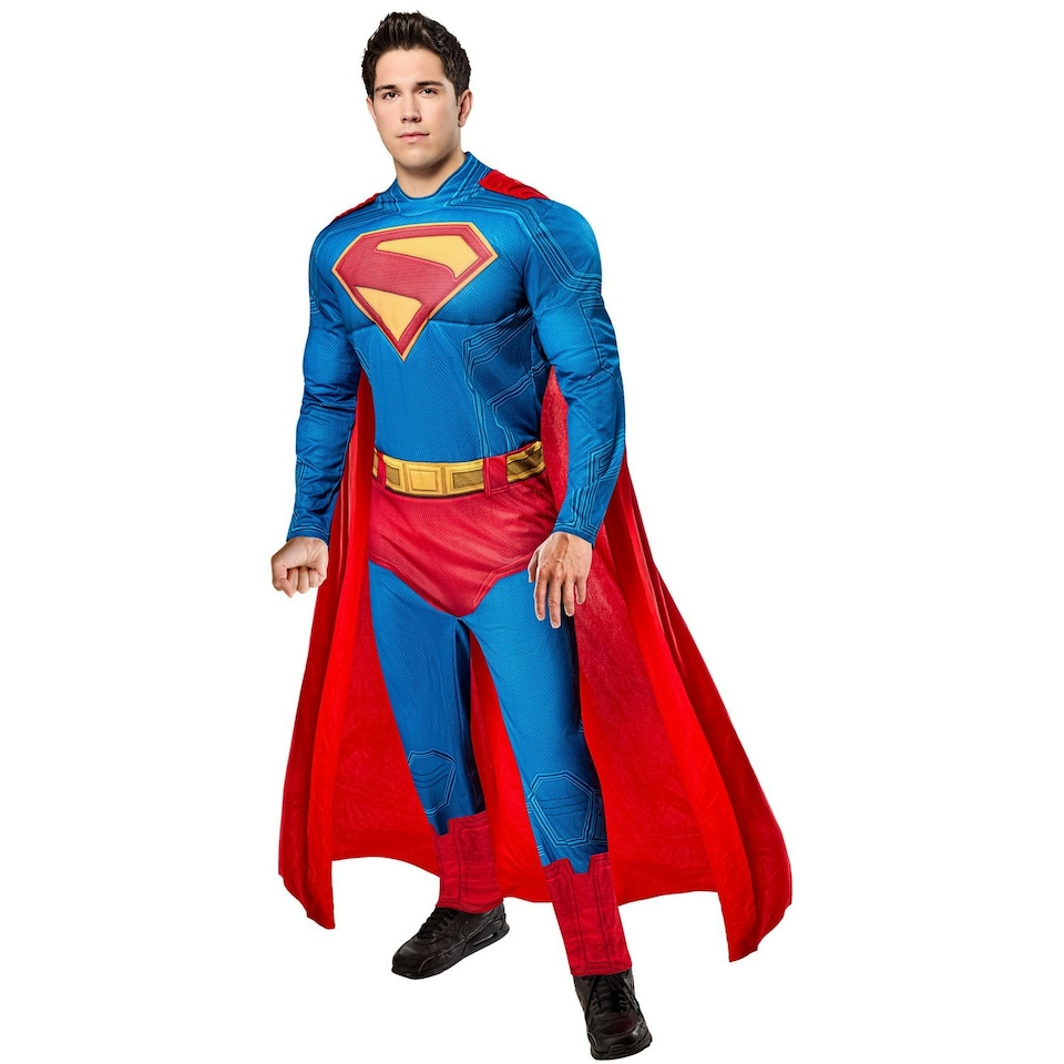 image 1 of Superman Mens Polyester Costume - Blue/Red/Yellow - S S
