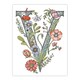 image 3 of Letter V Wildflowers Elegant Birthday Gift Mum Black Framed Wall Art Print A4