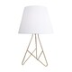 image 1 of First Choice Lighting Tripod Gold 42cm Table Lamp With White Fabric Shade Gold | White