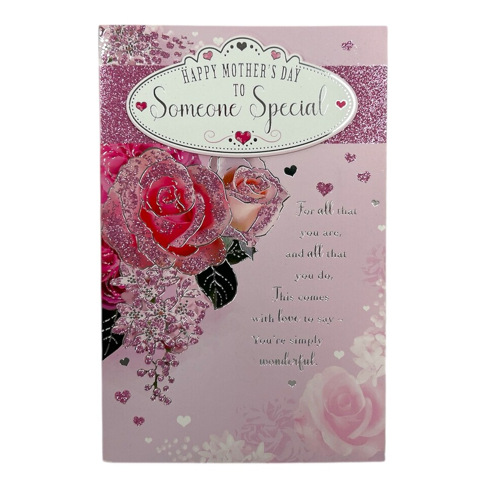 image 1 of Happy Mother's Day To Someone Special Glitter Rose Design Card
