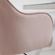 image 8 of Vinsetto Velvet Office Chair, Desk Chair, Makeup Vanity Chair with Massage Lumbar Pillow and Rolling Wheels for Bedroom and Home, Pink