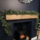 image 1 of 2.7m x 25cm Plain Green Christmas Garland with 200 Bullet Tips