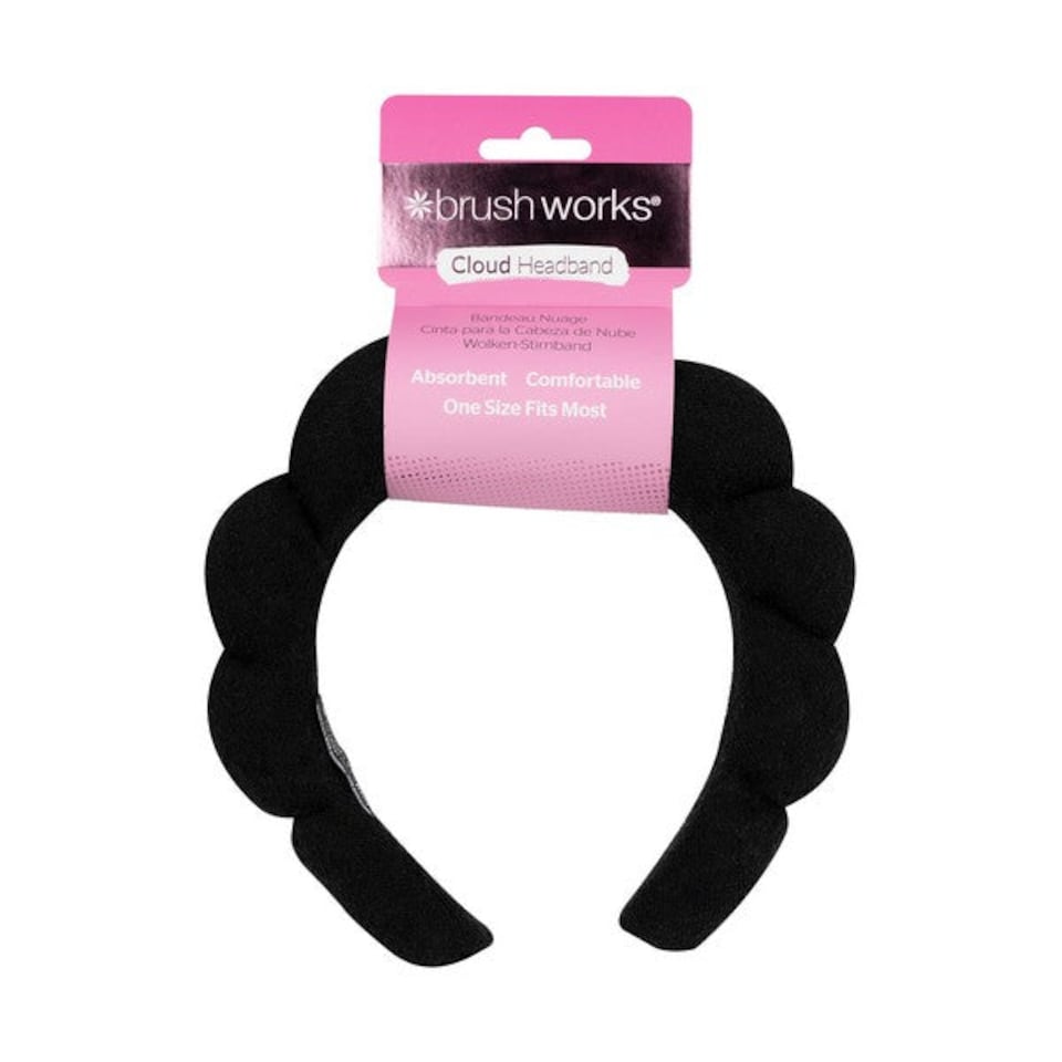 image 1 of Brushworks Black Cloud Terry Cloth Headband | Black