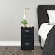 image 5 of Living and Home Vertical File Cabinet with Wheels - Black