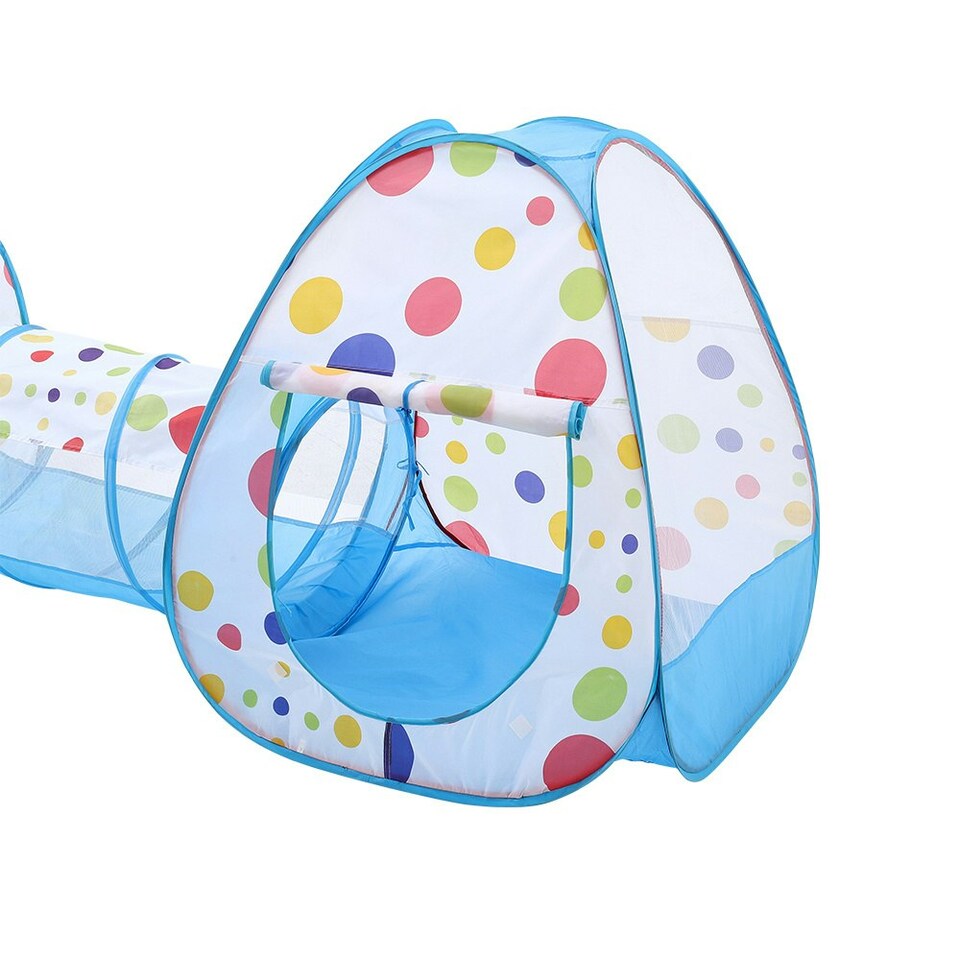 image 1 of Living and Home 3-in-1 Play Tent Set for Kids ball pool tunnel & tent | Multi