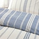 image 4 of Catherine Lansfield Harbour Stripe Blue Duvet Cover Set Blue | Double