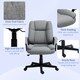 image 6 of HOMCOM Swivel Executive Office Chair Mid Back Chair w/ Arm, Grey