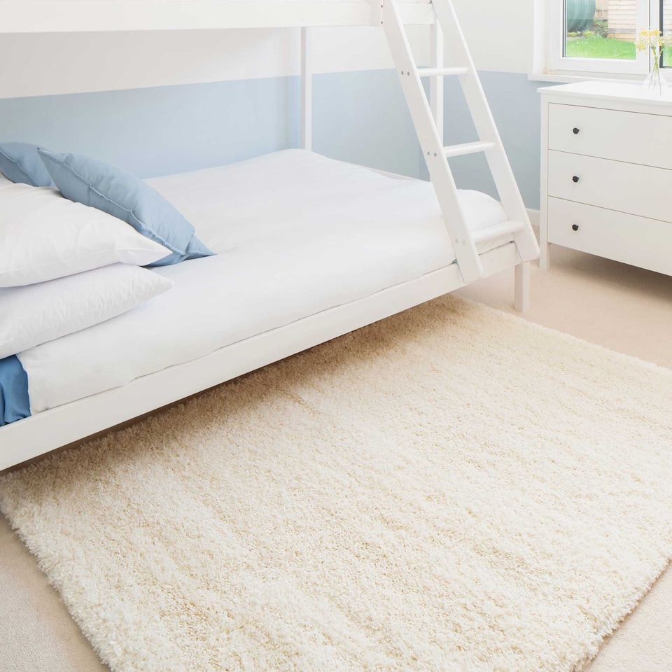 image 1 of Cream Super Soft Shaggy Rug | Cream | Cream | 60cm x 240cm