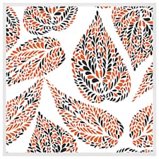 Leaf droplets (Picutre Frame) White | XL
