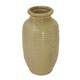 image 1 of Sabbia Collection Tall Fluted Vase - Ceramic - L22 x W22 x H39 cm - Brown Brown