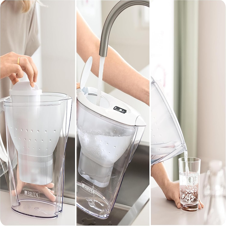 image 1 of BRITA Marella Water Filter Jug White (2.4L) Starter Pack incl. 3x MAXTRA PRO Pure Performance Cartridge