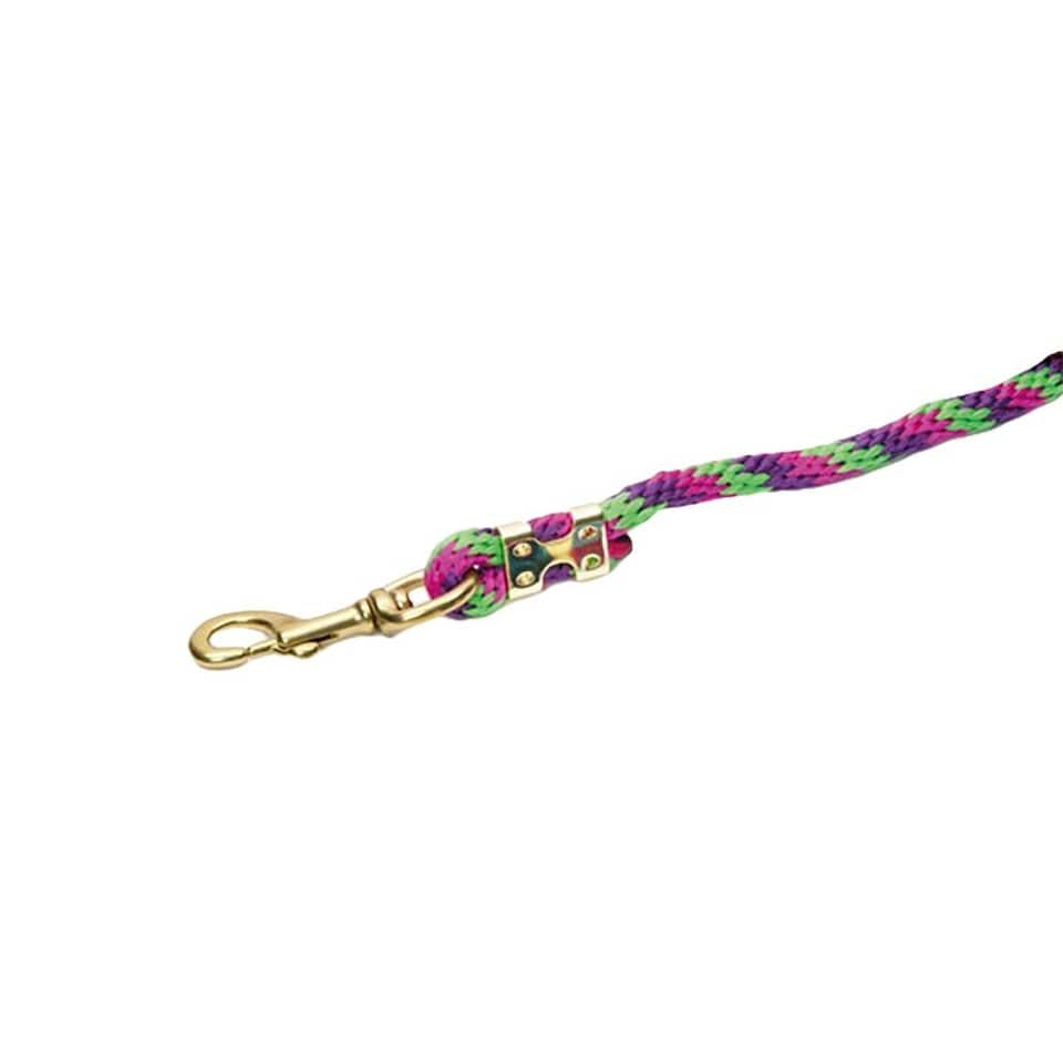 image 1 of Shires Topaz Horse Lead Rope - Purple/Lime Green/Pink - 1.8m