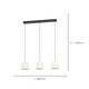 image 4 of EGLO Febres White Fabric and Steel Shade Traditional 3-Light Pendant
