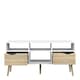 image 4 of Oslo TV Unit Wide 2 Drawers 4 Shelves in White and Oak