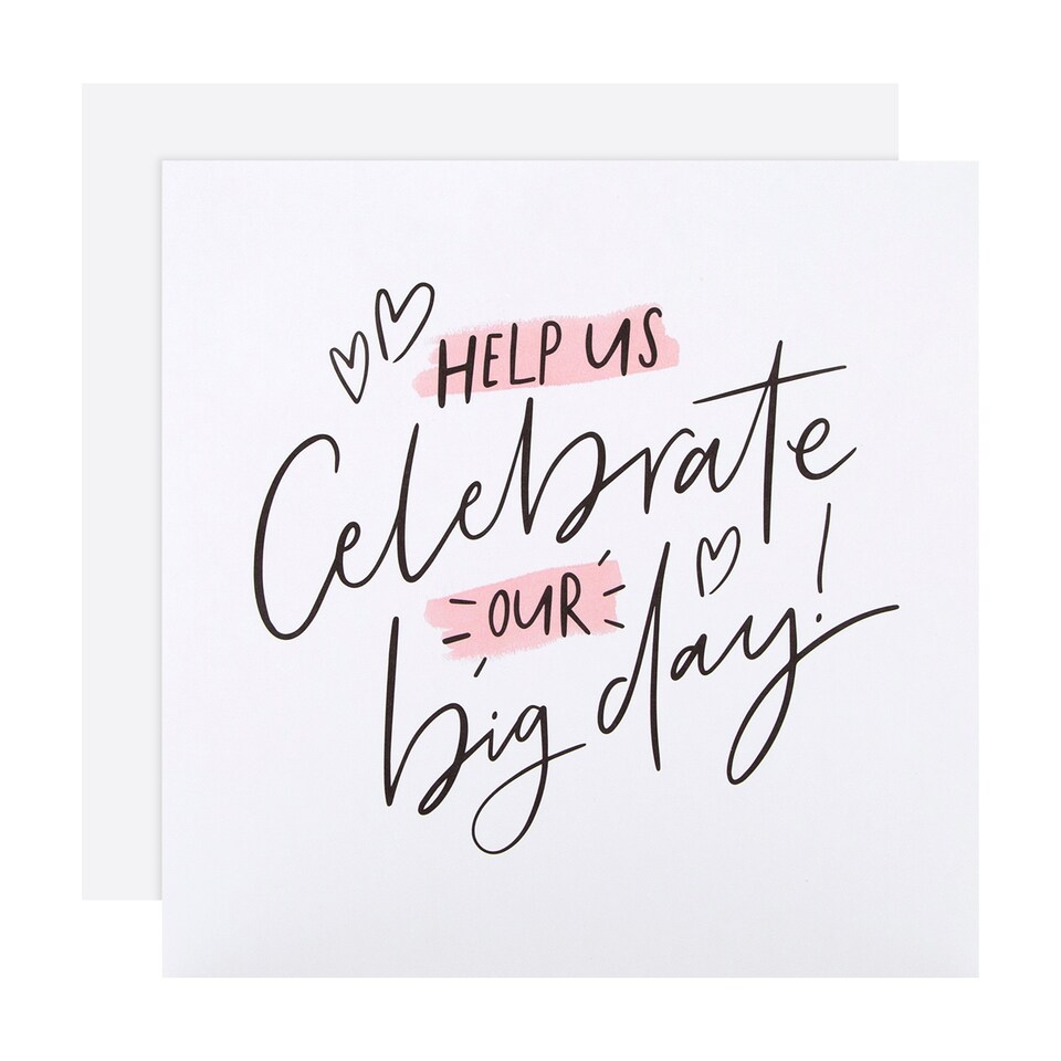 image 1 of Hallmark Pack of 20 Wedding Invitation Cards - 1 Cute Design