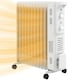 image 6 of HOMCOM 11 Fin Portable Oil Filled Heater Radiator, Energy Efficient, White