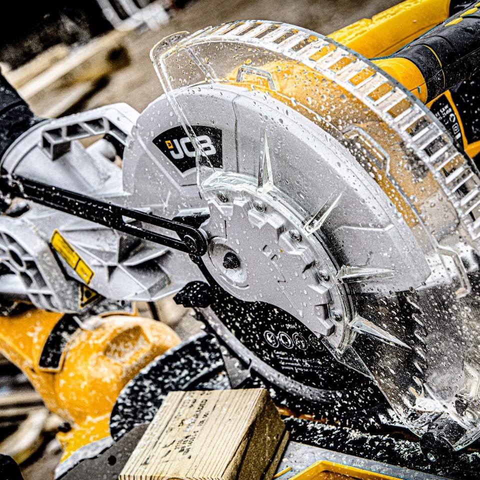 image 1 of JCB 210mm 8 inch Electric Sliding Mitre Saw, Corded, 1500W, 230V 21-MS-210-SB