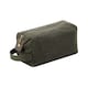 image 1 of Quadra Heritage Leather Trim Toiletry Bag - Olive Green - One Size